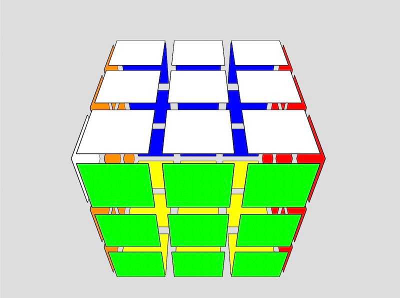 p5.js Rubik's Cube with speedcubing controls