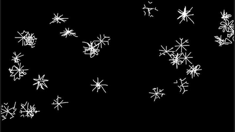 "SketchRNN snowflakes" code example