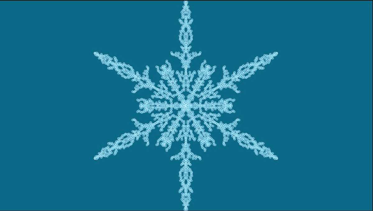Brownian Tree Snowflake
