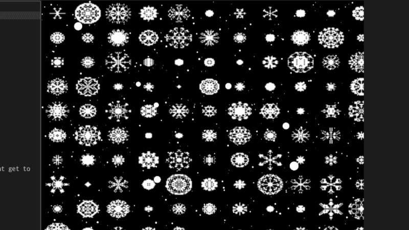 Basic snowfall with a snowflakes background