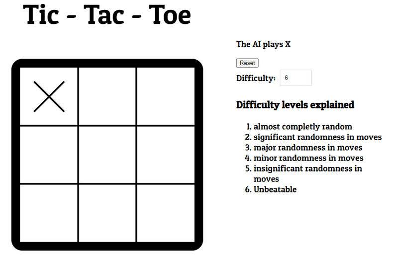 Tic-Tac-Toe with JavaScript: AI Player with Minimax Algorithm