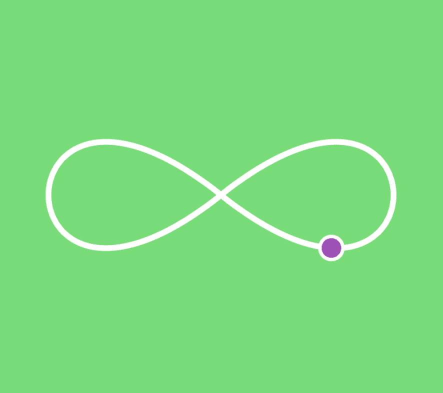Moving on an Infinite Loop made with Bézier curves