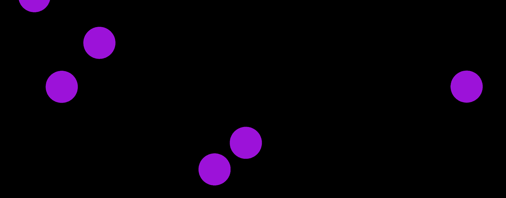 Colourful bouncing ball