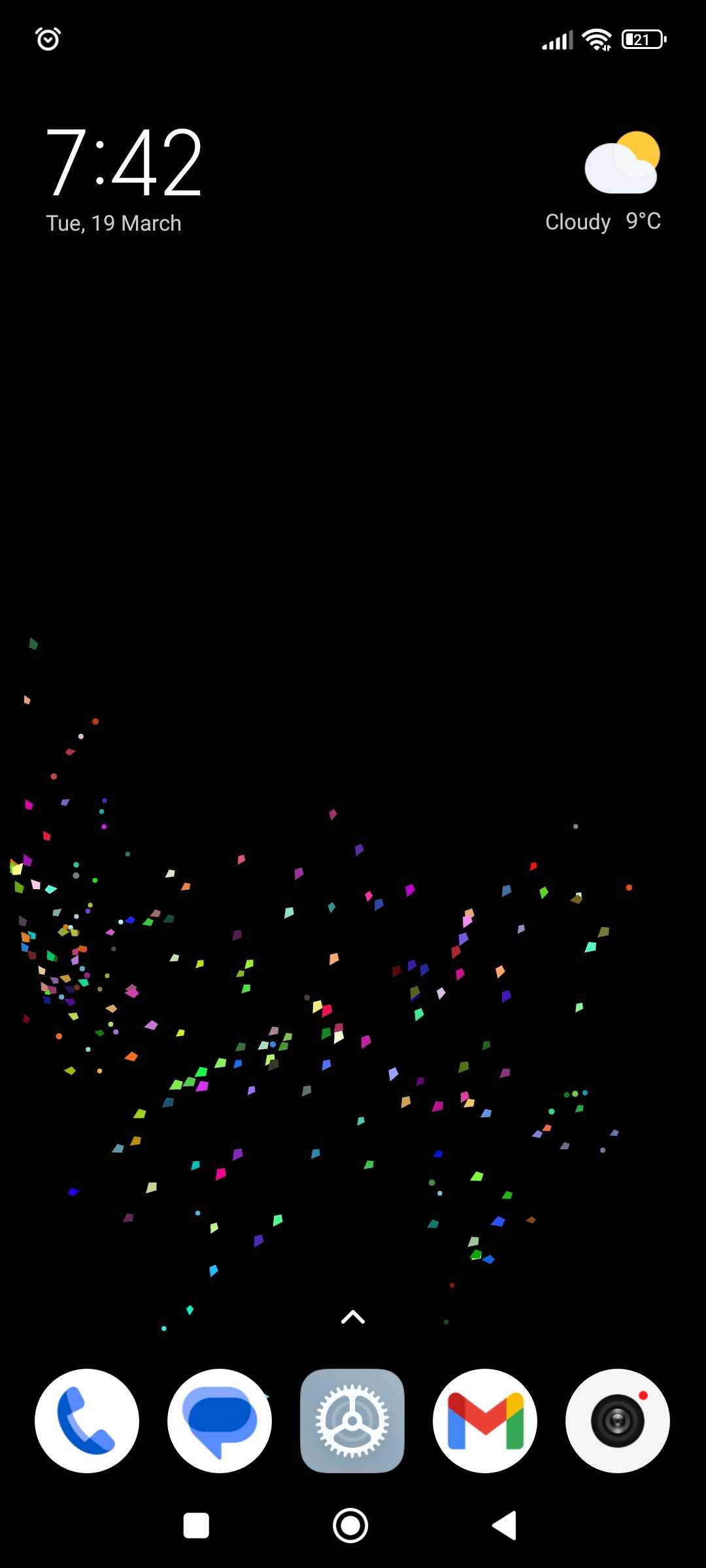 Boid live wallpaper - Flocking Simulator on android 