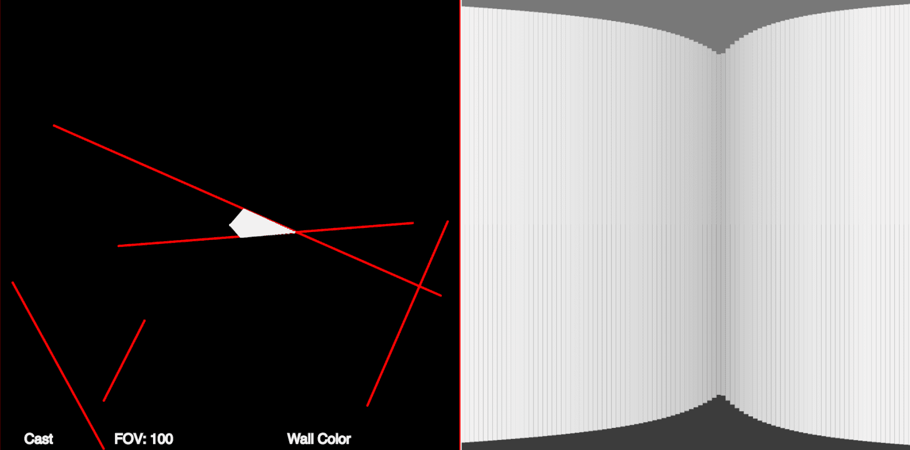 Reduced Fisheye Ray Casting