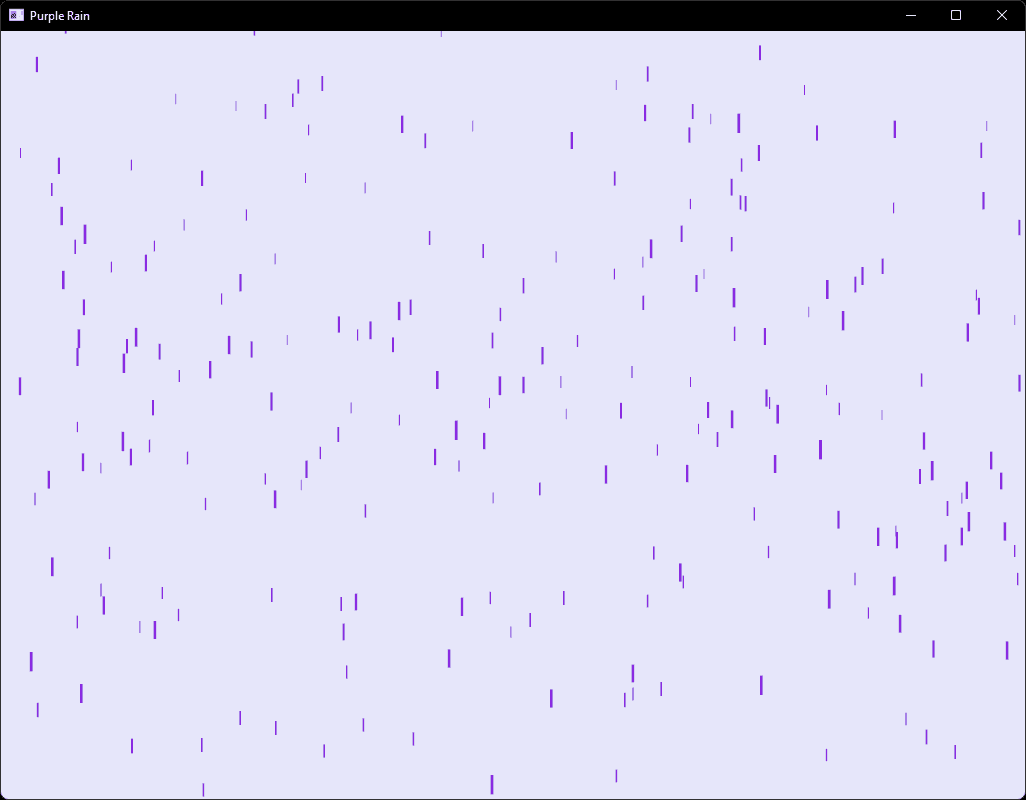 Purple Rain implementation - Rust