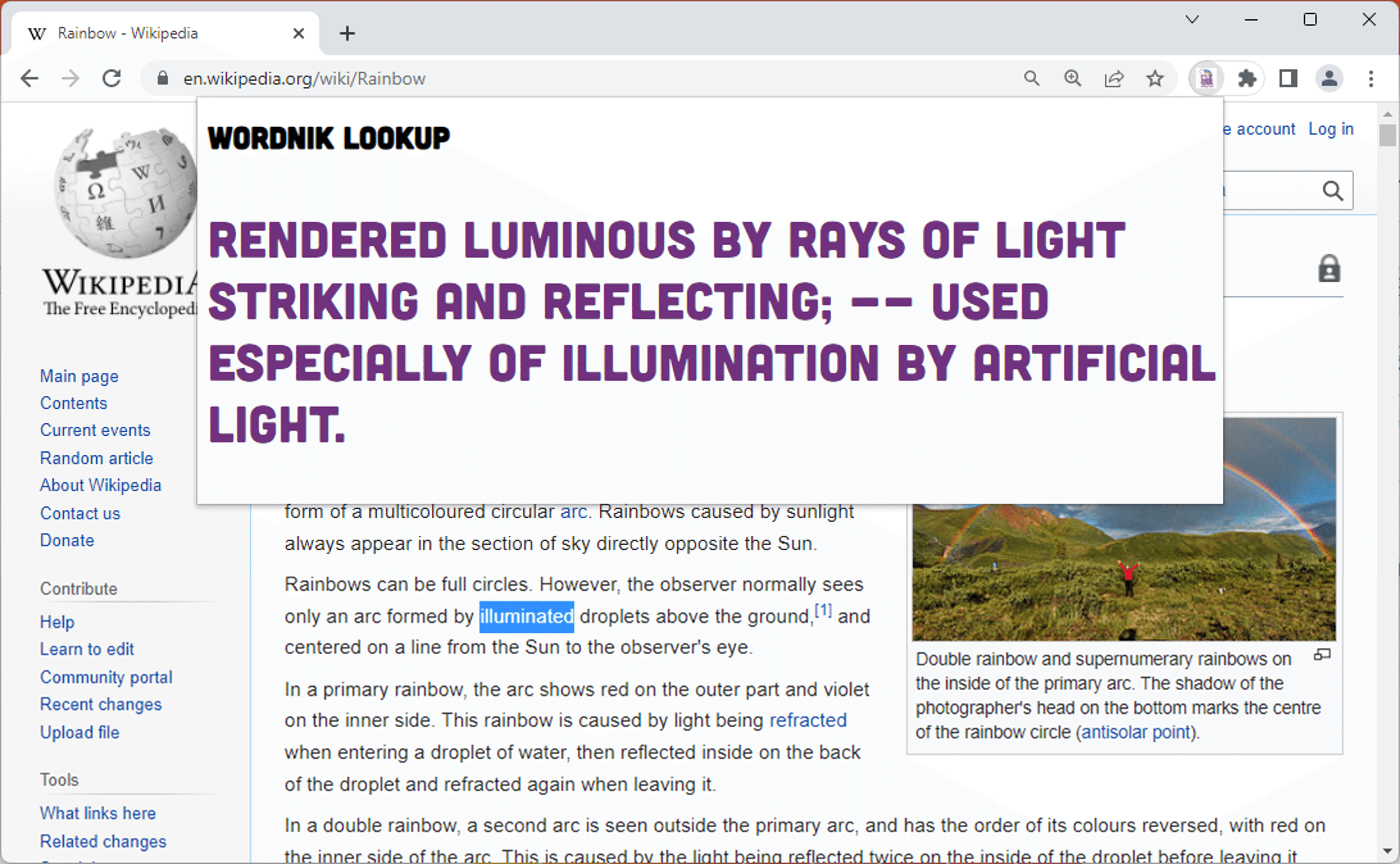 Word Definition Chrome Extension