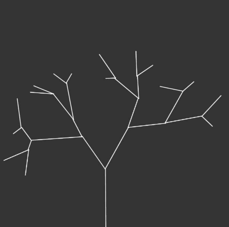"Fractal Trees - Object Oriented" code example