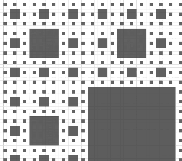 Infinite Zoom 2D Menger Sponge