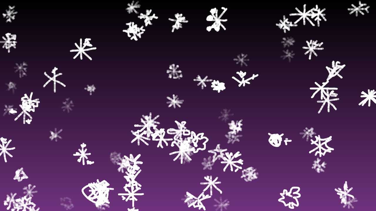 SketchRNN Snowflakes with ml5.js