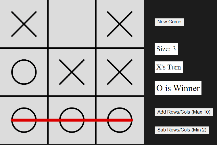 Alpha Zero General playing Tic Tac Toe in p5 using tf.js — J