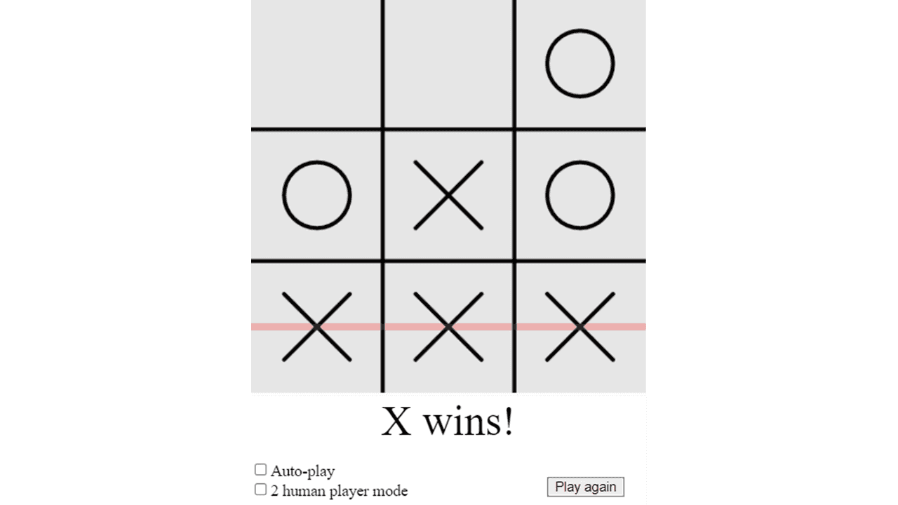 Alpha Zero General playing Tic Tac Toe in p5 using tf.js — J