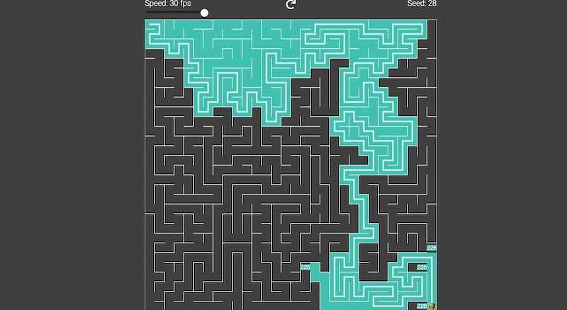 A* pathfinding to solve a maze