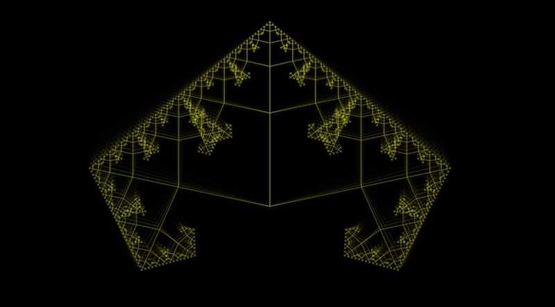 Sierpinski triangle using fractal tree.