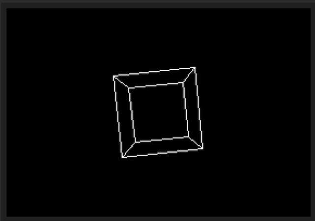 "3D Rotating Cube - Perspective" code example
