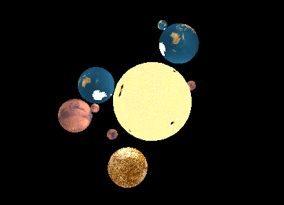 "Solar System (3D) with Textures" code example