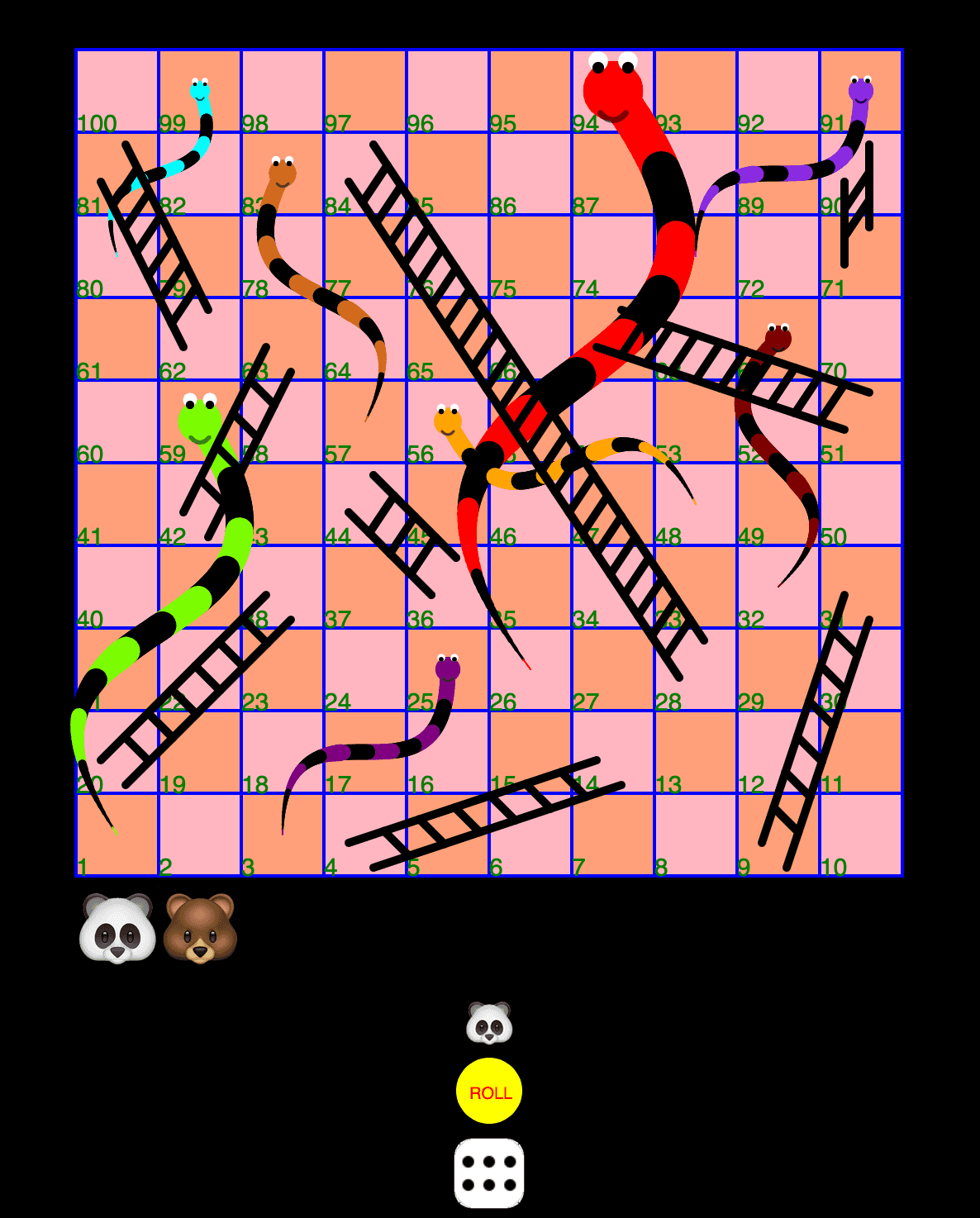 Best Snake and Ladder Game in P5JS